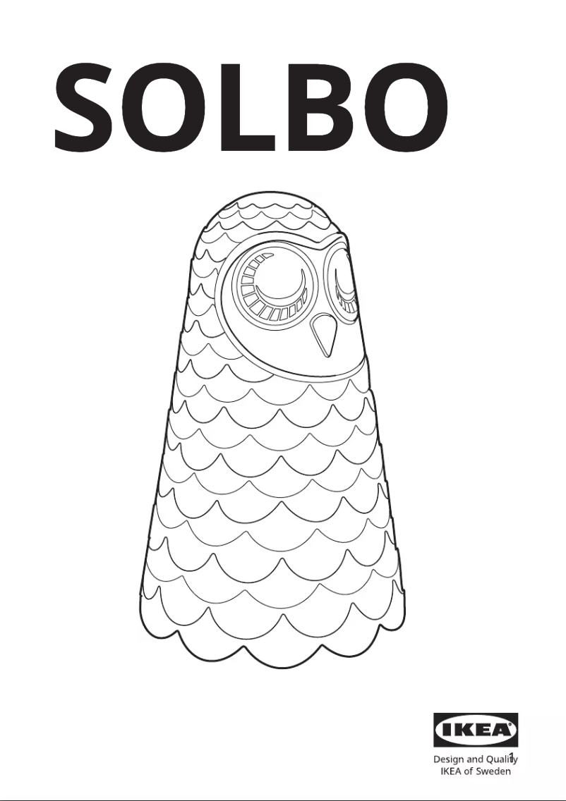 Page 1 de la notice Instructions / montage Ikea SOLBO