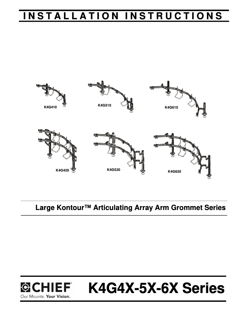 Page 1 de la notice Manuel utilisateur Chief K4G410B