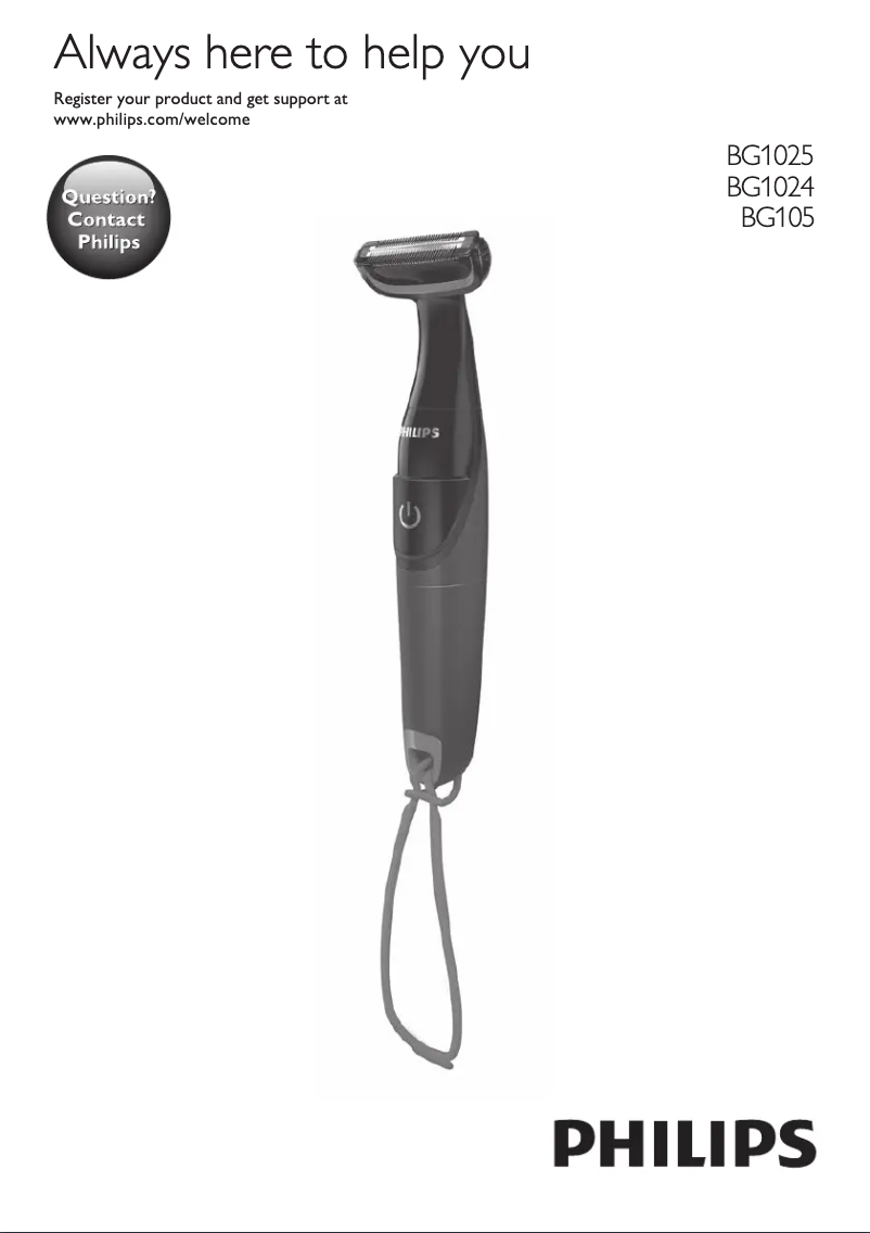 Página 1 del manual Manual de usuario Philips Bodygroom BG1025