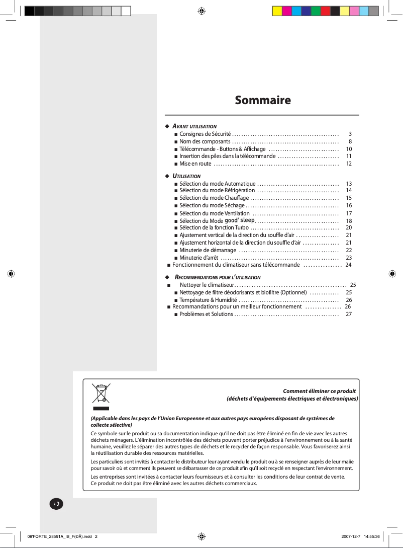 Página 1 del manual Manual de usuario Samsung AQ09SAN