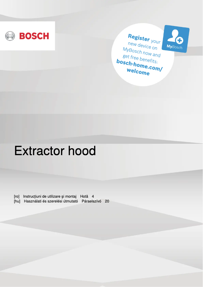 Page 1 de la notice Guide d'installation Bosch DWK87CM65