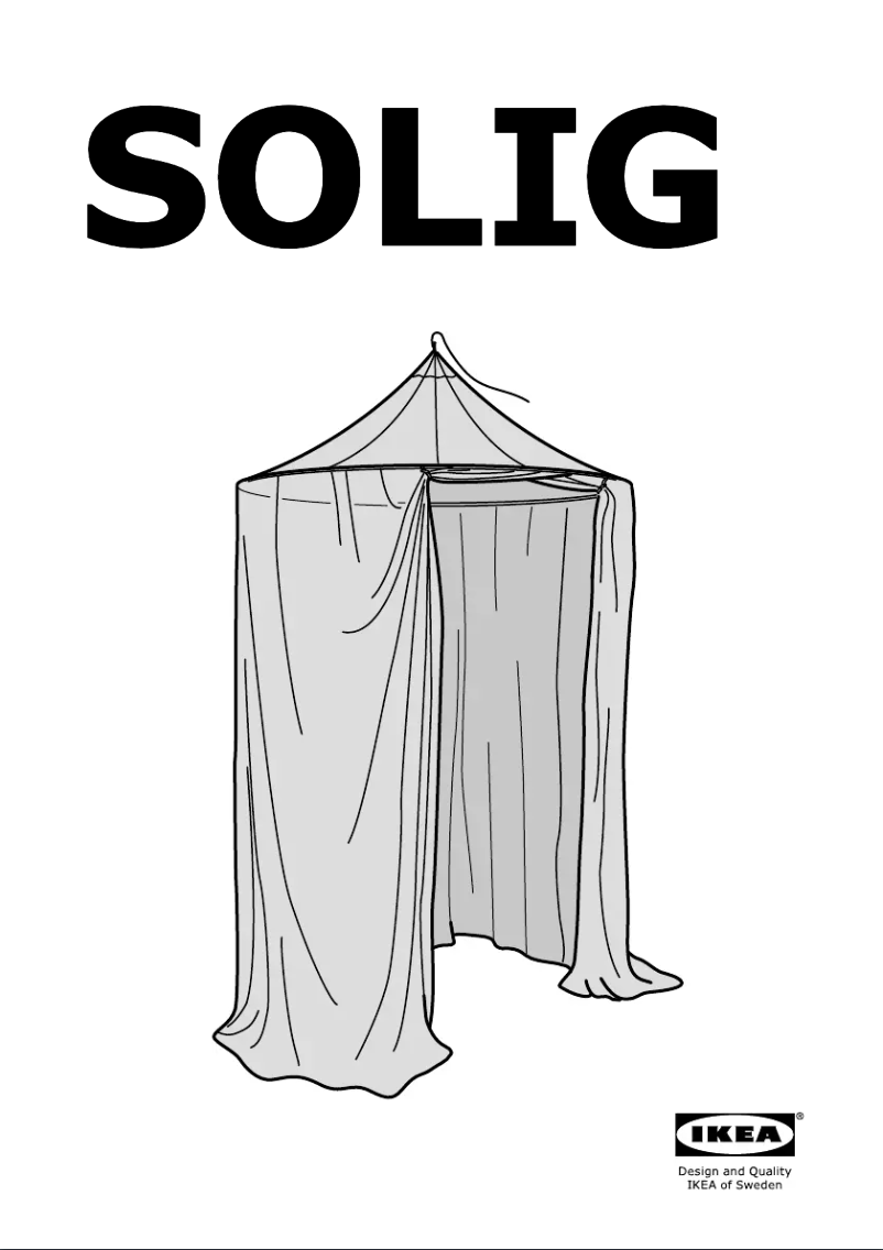 Page 1 de la notice Instructions / montage Ikea SOLIG