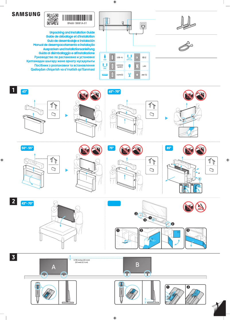 Página 1 del manual Guía de instalación Samsung UN50DU8000P