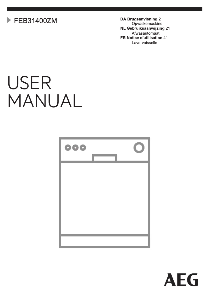 Page 1 de la notice Manuel utilisateur AEG FEB31400ZM