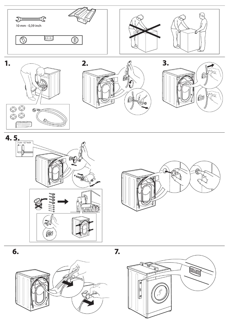 Página 1 del manual Instrucciones de seguridad Whirlpool FWDG96148SBS