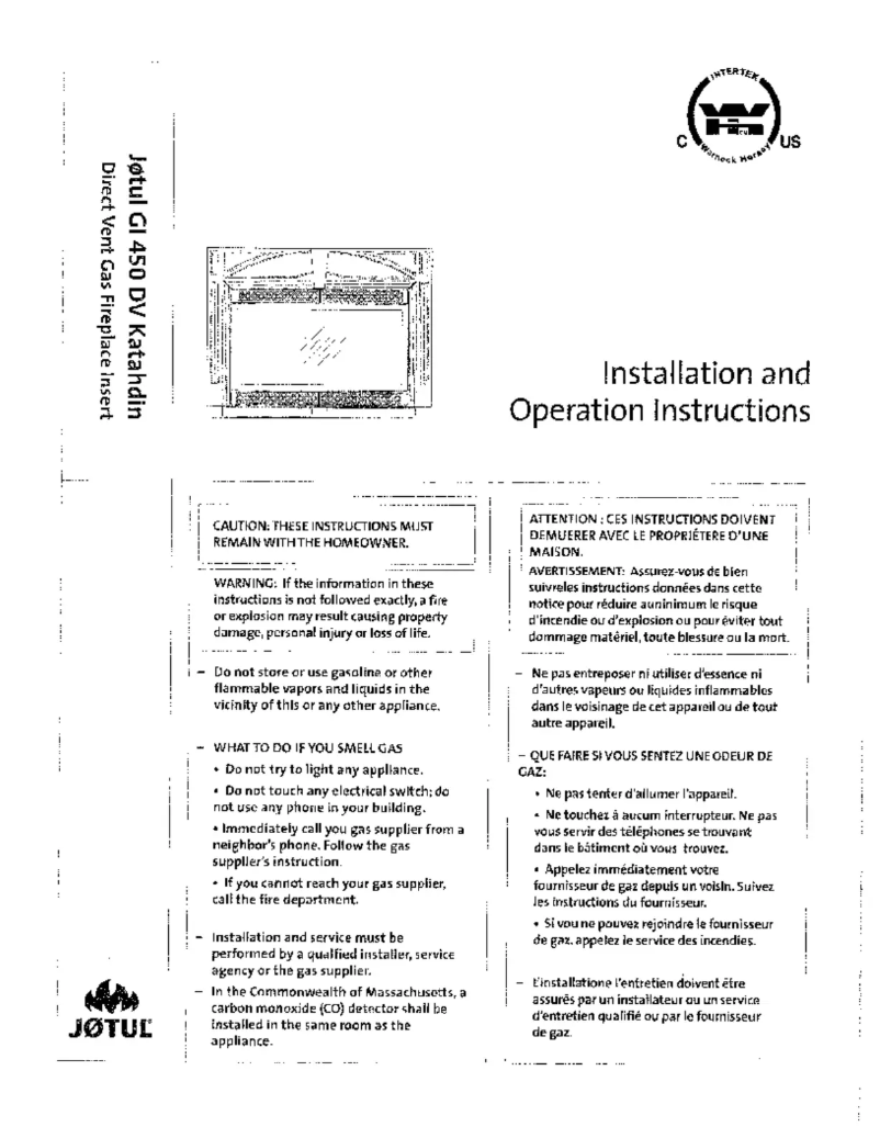 Página 1 del manual Manual de usuario Jøtul GI 450 DV