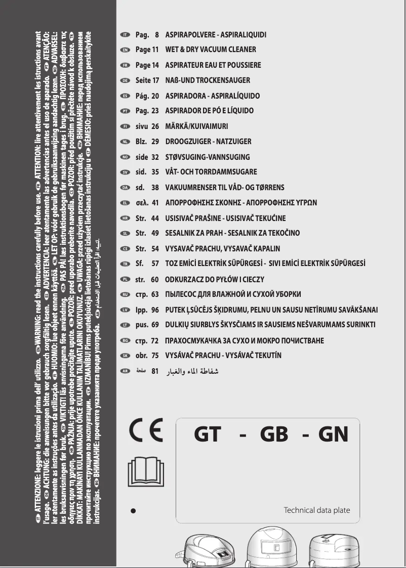 Página 1 del manual Manual de usuario Lavorwash CF 20