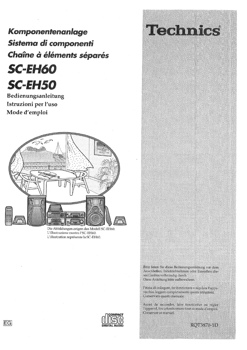 Page 1 de la notice Manuel utilisateur Panasonic SC-EH60