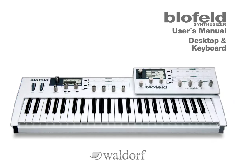 Page 1 de la notice Manuel utilisateur Waldorf Blofeld Keyboard