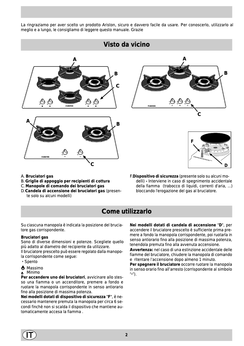 Page 1 de la notice Manuel utilisateur Ariston Thermo TD 740 MST
