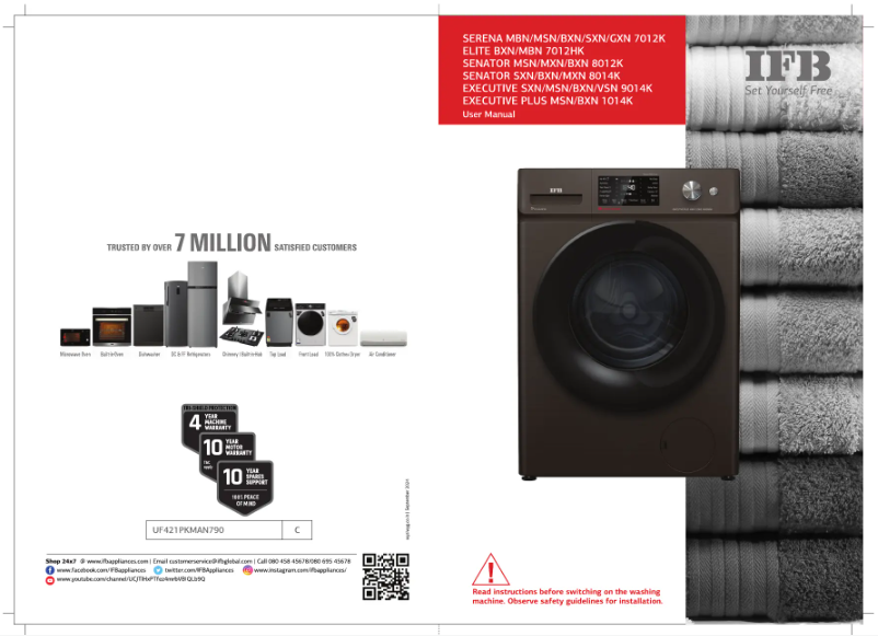 Page 1 de la notice Manuel utilisateur IFB Senator BCN 8014K