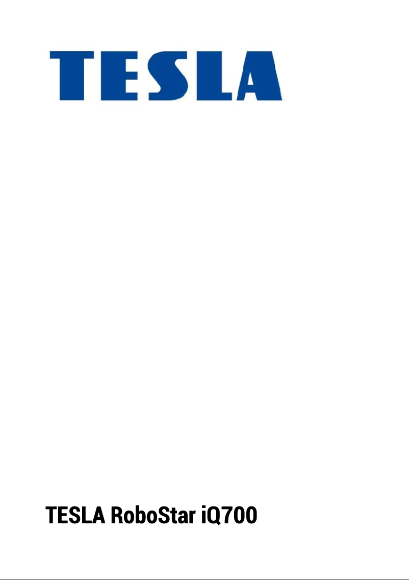 Página 1 del manual Manual de usuario Tesla RoboStar iQ700