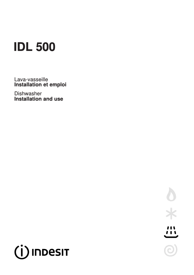 Page 1 de la notice Manuel utilisateur Indesit IDL 500 FR.2