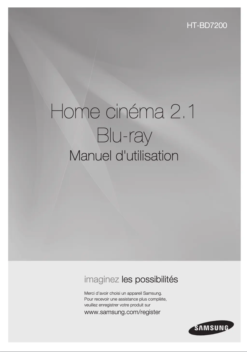 Page 1 de la notice Manuel utilisateur Samsung HT-B27200