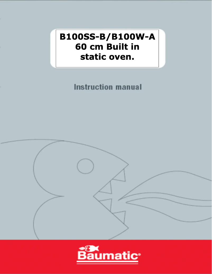 Page 1 de la notice Manuel utilisateur Baumatic B100SS