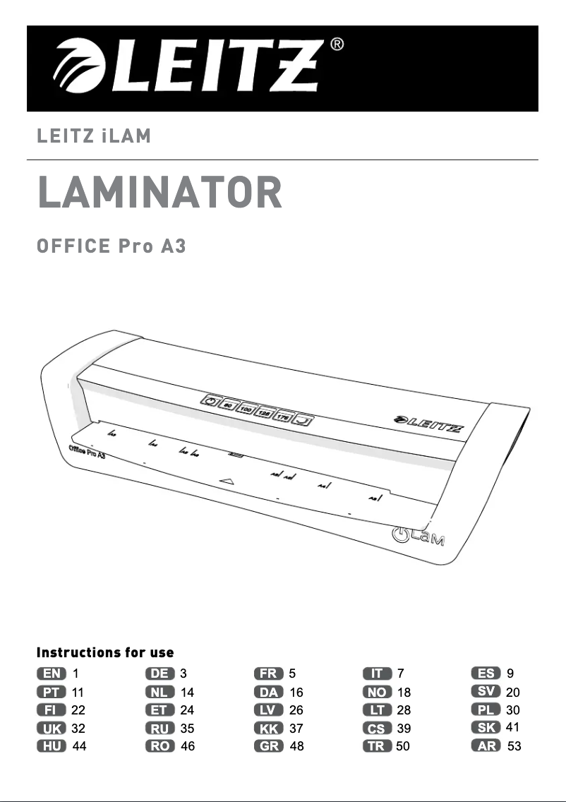 Image de la première page du manuel de l'appareil OFFICE Pro A3