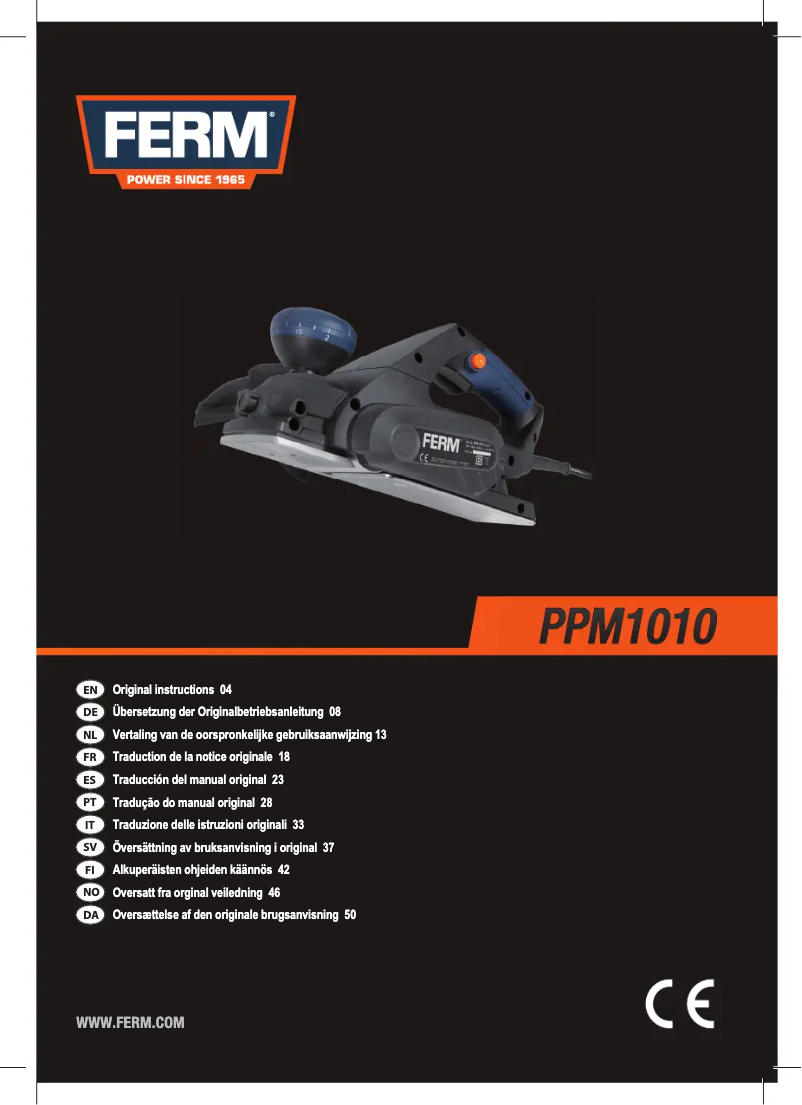 Page 1 de la notice Manuel utilisateur Ferm PPM1010