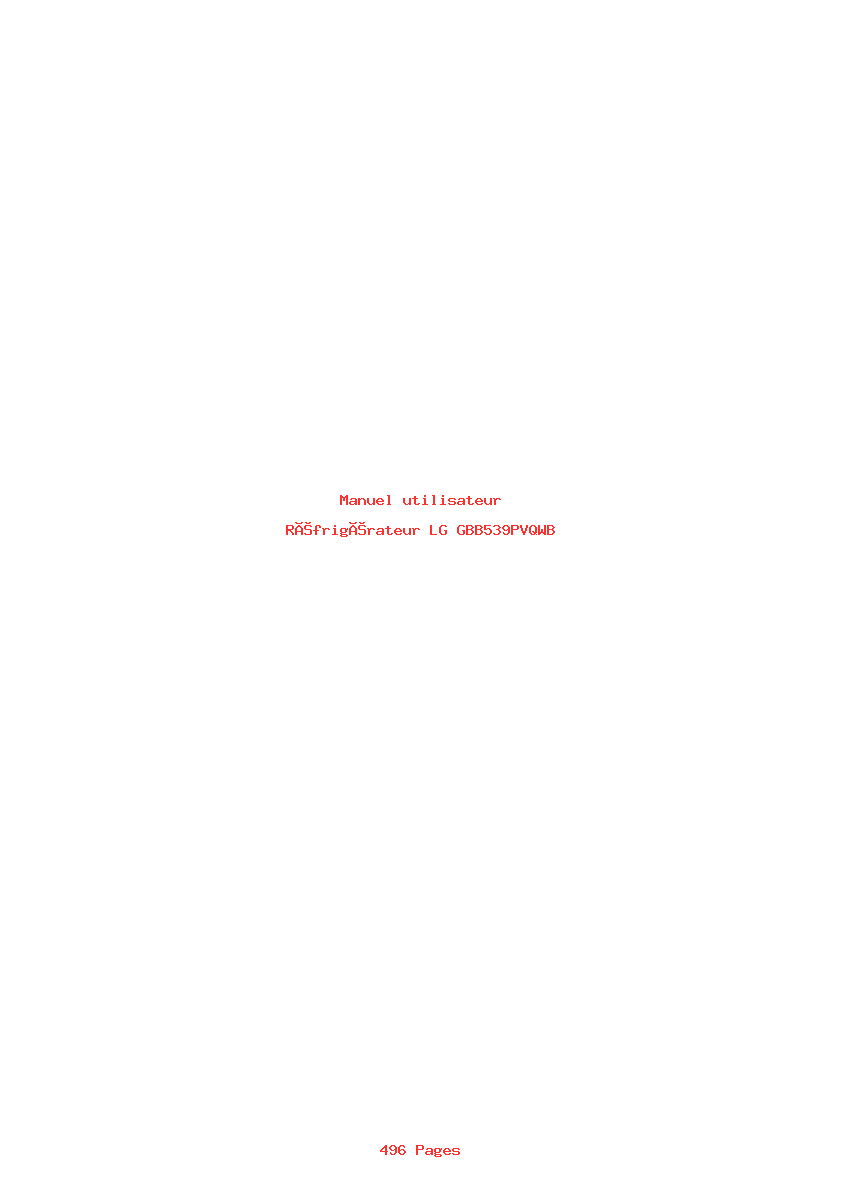Image de la première page du manuel de l'appareil GBB539PVQWB