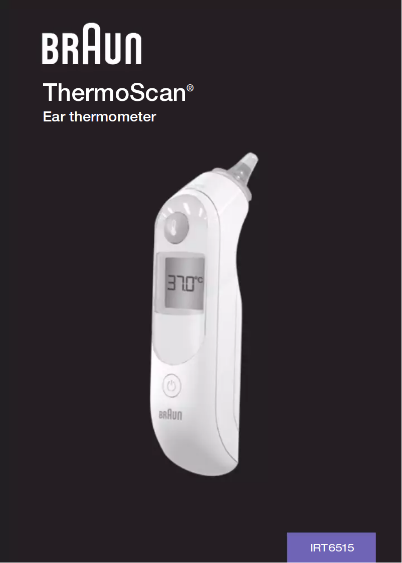 Page 1 de la notice Manuel utilisateur Braun ThermoScan 6 IRT 6515