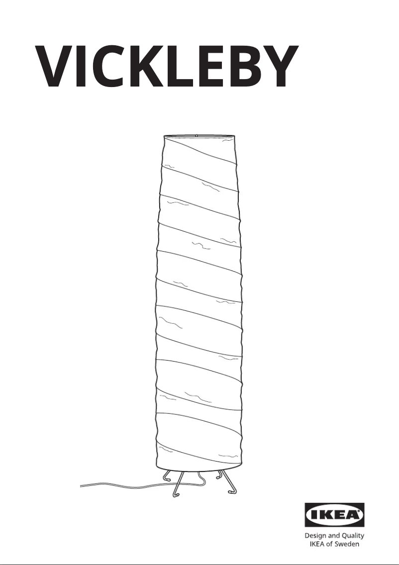 Page 1 de la notice Manuel utilisateur Ikea VICKLEBY 404.844.87