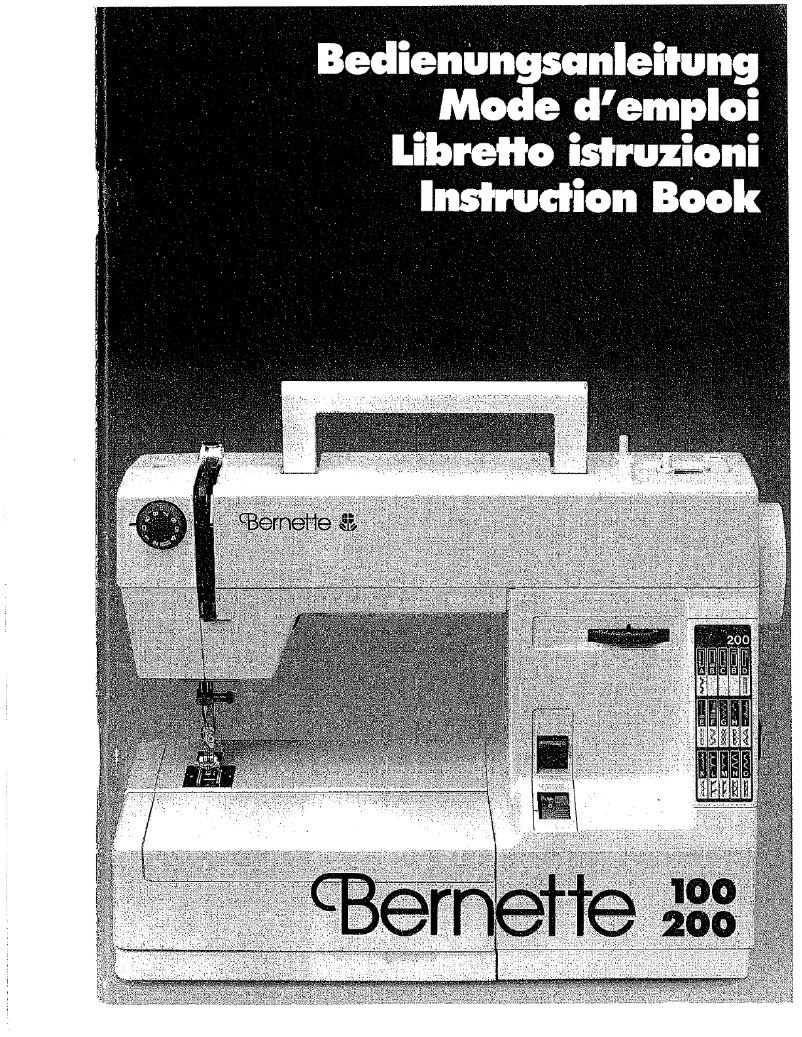 Page 1 de la notice Manuel utilisateur Bernina Bernette 100