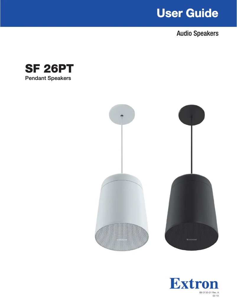 Page 1 de la notice Manuel utilisateur Extron SF 26PT