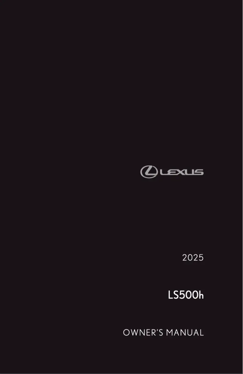 Página 1 del manual Manual de usuario Lexus LS 500 (2025)
