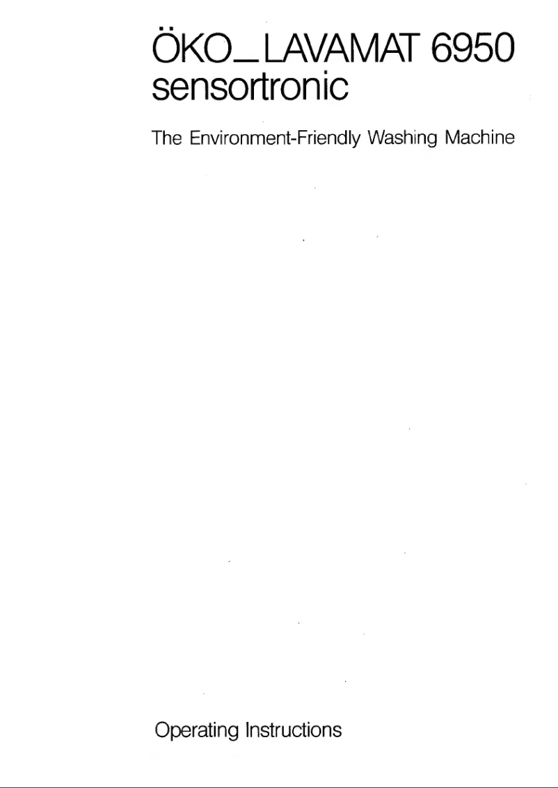 Página 1 del manual Manual de usuario AEG Lavamat 6950 w