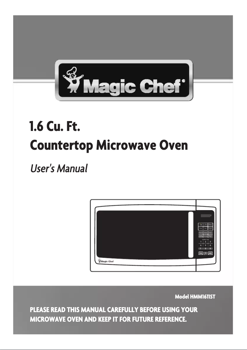 Page 1 de la notice Manuel utilisateur Magic Chef HMM1611ST