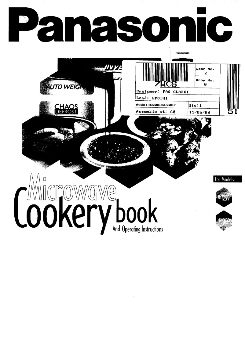 Page 1 de la notice Manuel utilisateur Panasonic NN-T259