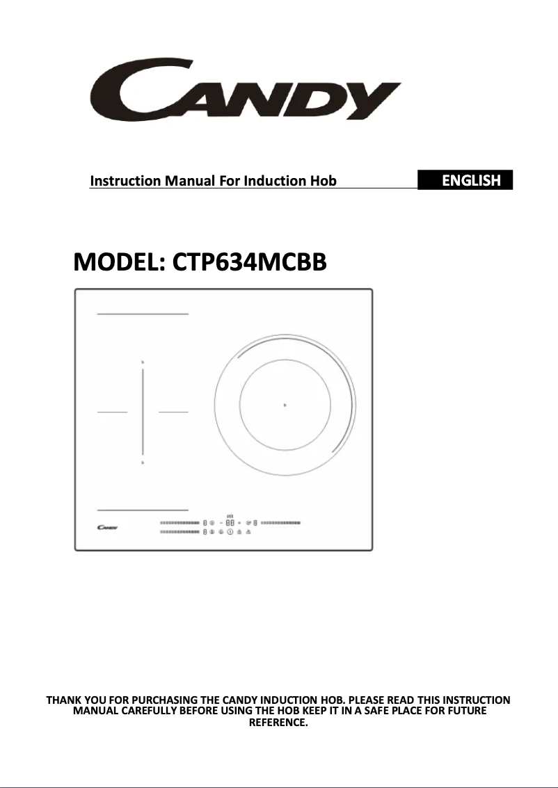 Página 1 del manual Manual de usuario Candy CTP634MCBB