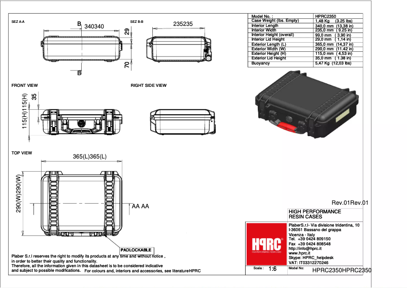 Page 1 de la notice Manuel utilisateur HPRC 2350