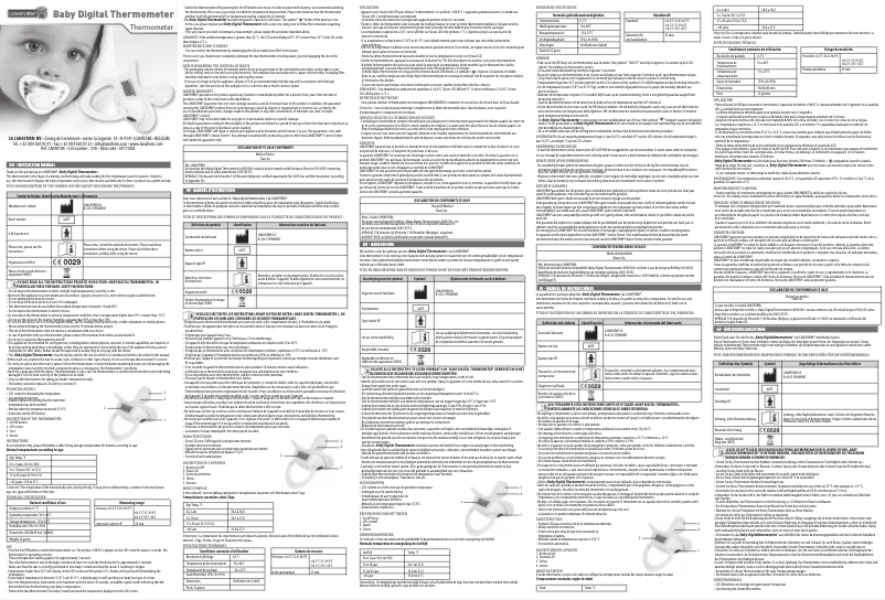 Page 1 de la notice Manuel utilisateur Lanaform Baby Digital