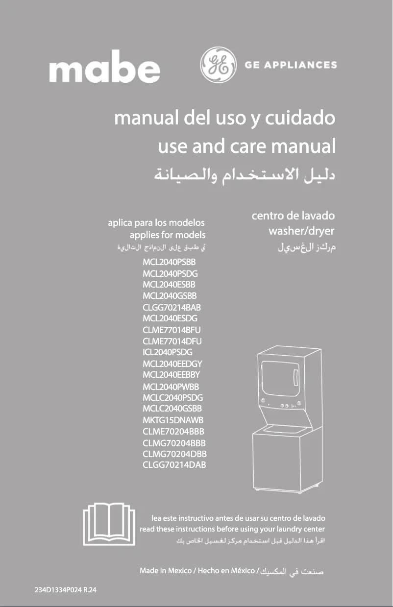 Page 1 de la notice Manuel utilisateur Mabe MCL2040PSBB