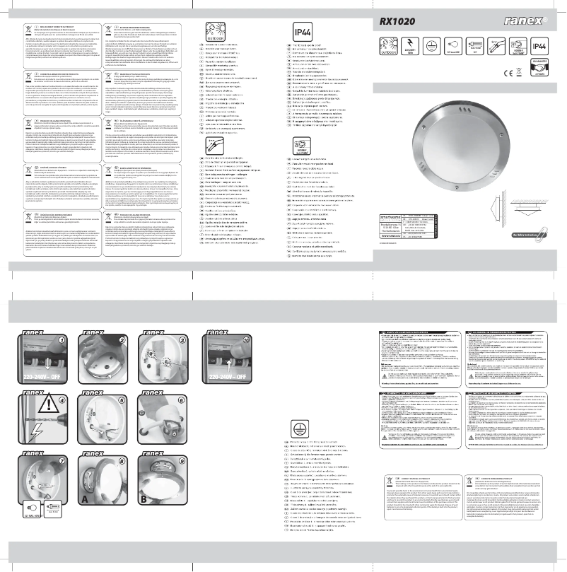 Page 1 de la notice Manuel utilisateur Ranex RX1020