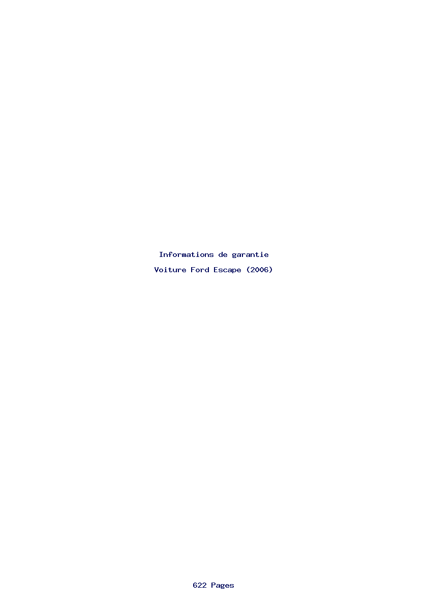 Image de la première page du manuel de l'appareil Escape (2006)