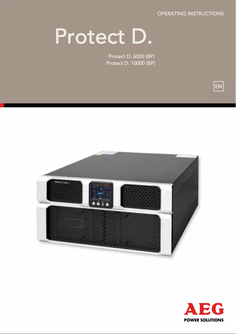 Página 1 del manual Manual de usuario AEG Protect D. 10000