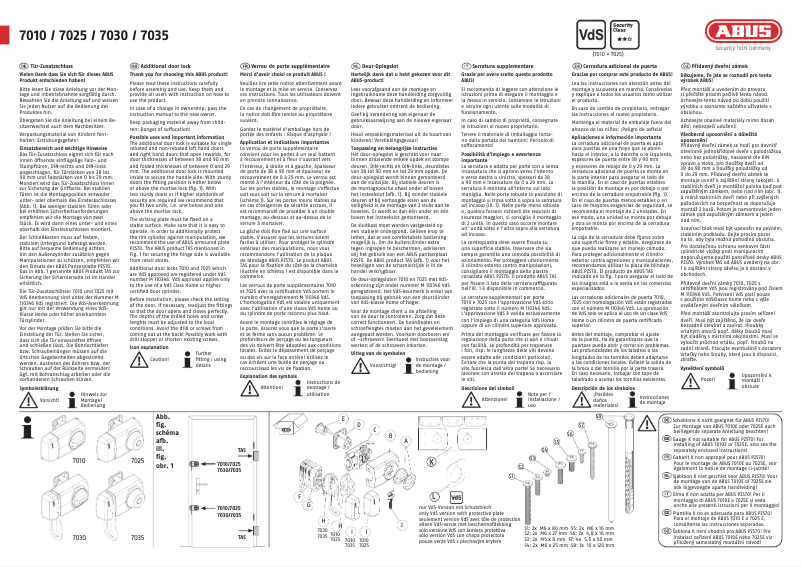 Página 1 del manual Manual de usuario Abus 7025