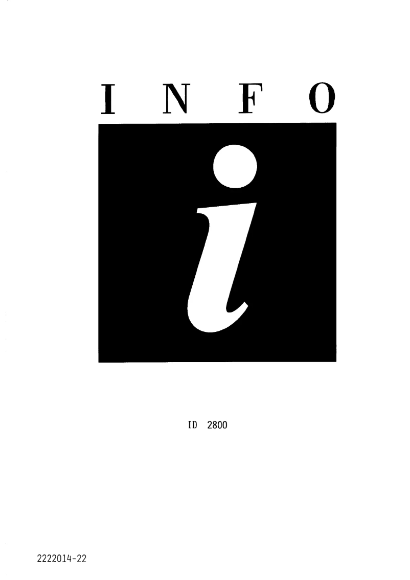 Página 1 del manual Manual de usuario Arthur Martin-Electrolux ID2800