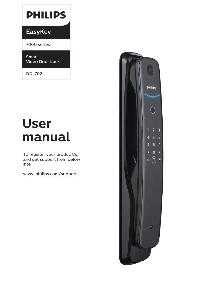 Página 1 del manual Manual de usuario Philips EasyKey 7000 series DDL702