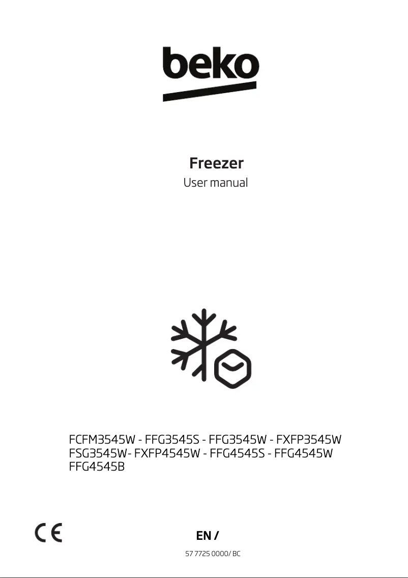 Page 1 de la notice Manuel utilisateur Beko FFG4545S