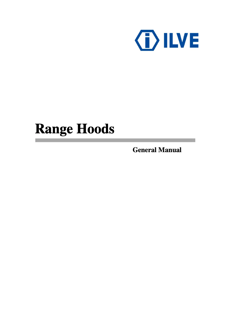 Page 1 de la notice Manuel utilisateur Ilve IVN900X