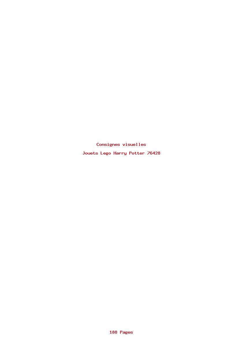 Page 1 de la notice Consignes visuelles Lego Harry Potter 76428