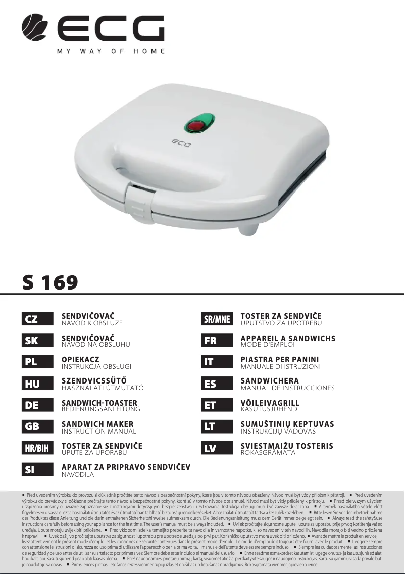 Page 1 de la notice Manuel utilisateur ECG S 169