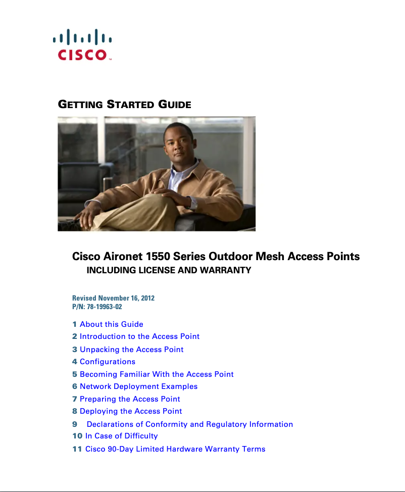 Page 1 de la notice Manuel utilisateur Cisco Aironet 1552SD