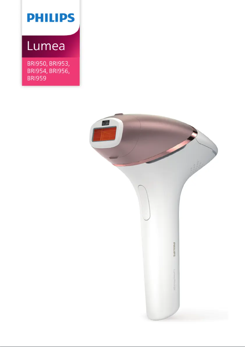 Page 1 de la notice Manuel utilisateur Philips Lumea Prestige BRI954