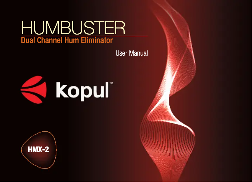 Página 1 del manual Manual de usuario Kopul Humbuster HMX-2
