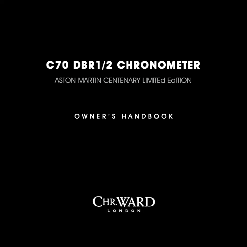 Page 1 of the manual User Manual Christopher Ward C70 DBR1/2