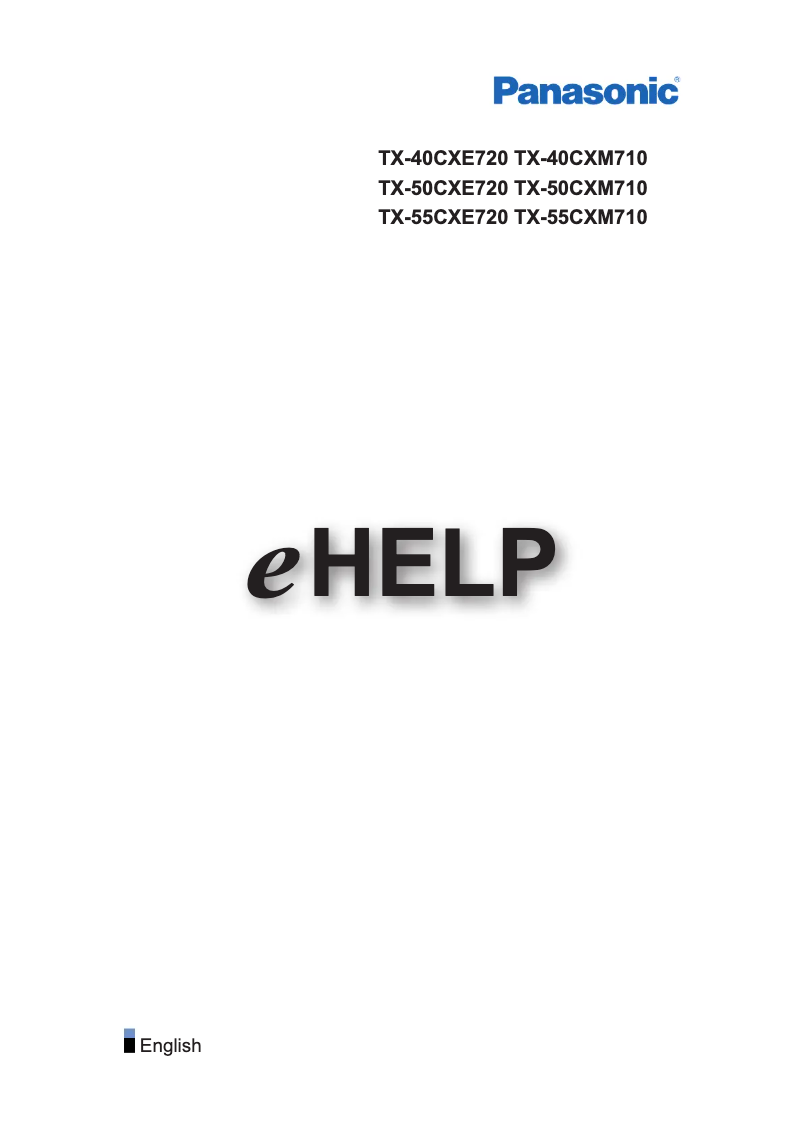 Page 1 of the manual User Manual Panasonic Viera TX-55CXM710