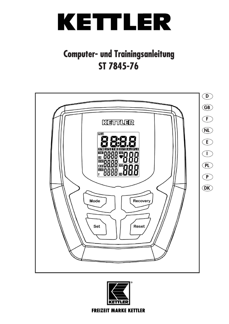 Página 1 del manual Manual de usuario Kettler ST 7845-76